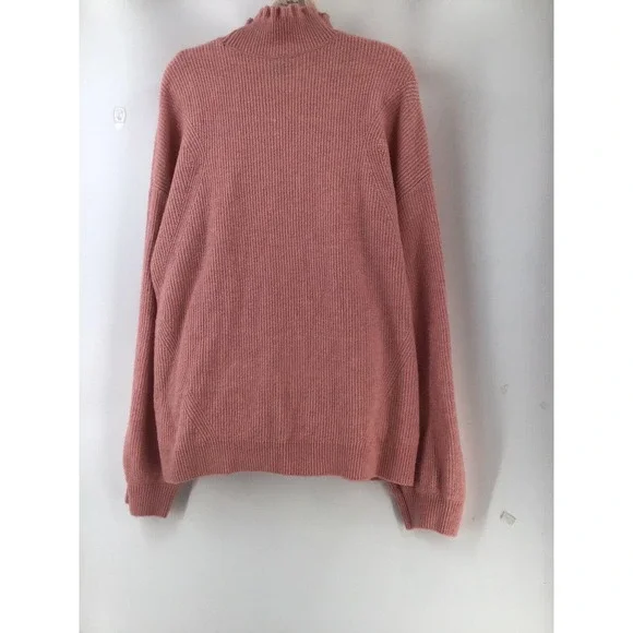 Halogen Sweater Women Size X1 Wool Blend Ruffles Neck Blush - Picture 6 of 16
